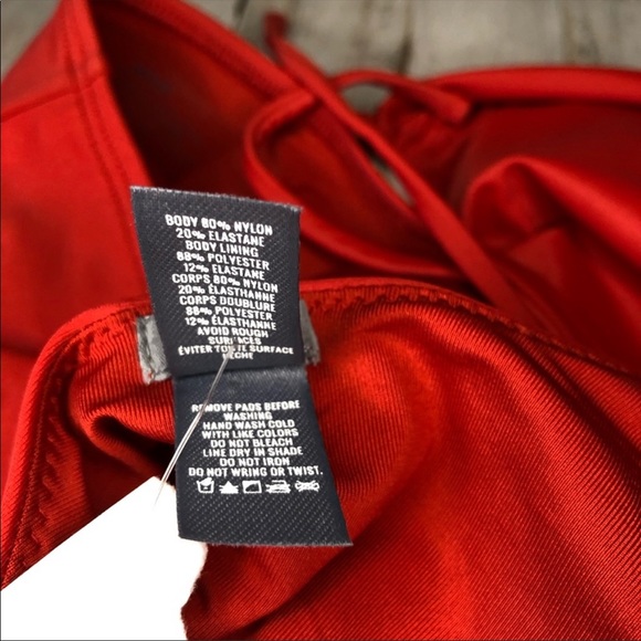 Aerie Deep Orange Backless One-Piece Swimsuit - Picture 6 of 6